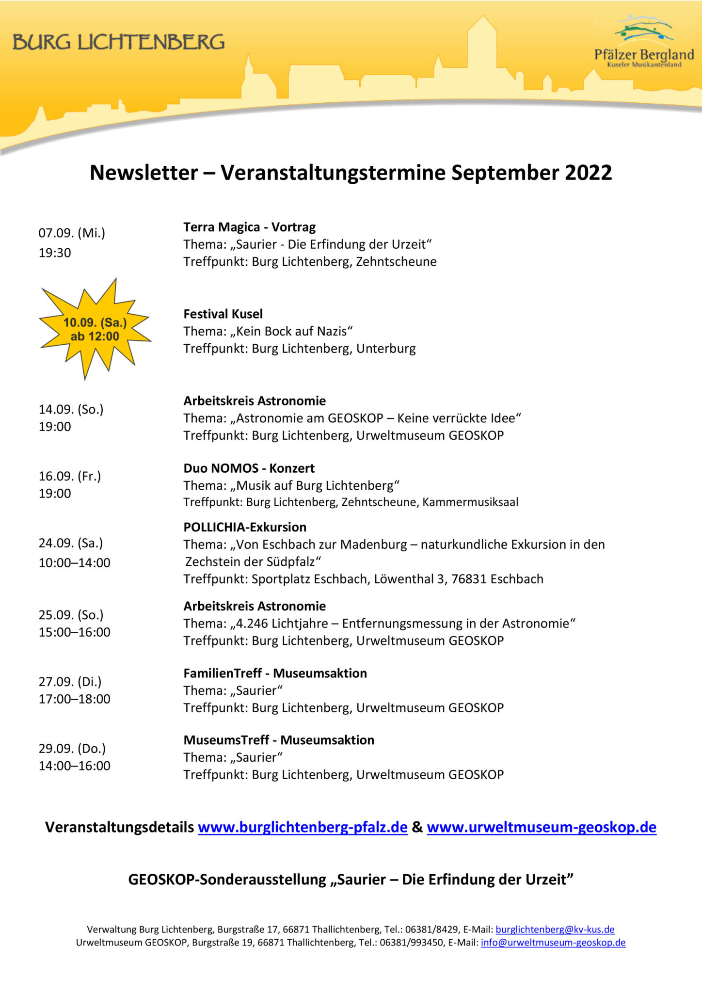 2022_09 Newsletter_Burg_Lichtenberg Burg Lichtenberg